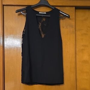 Express Black Lace-Back Tank Top